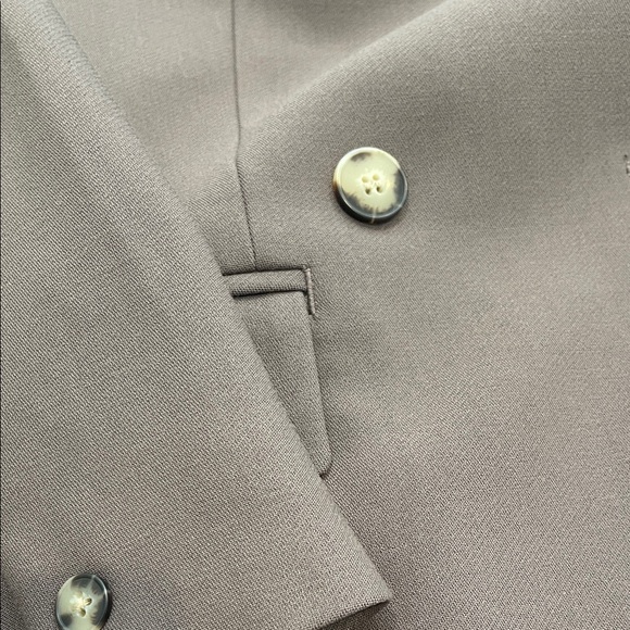 Club Monaco Taupe Double-Breasted Blazer Jacket business casual sz 6 - Picture 9 of 11